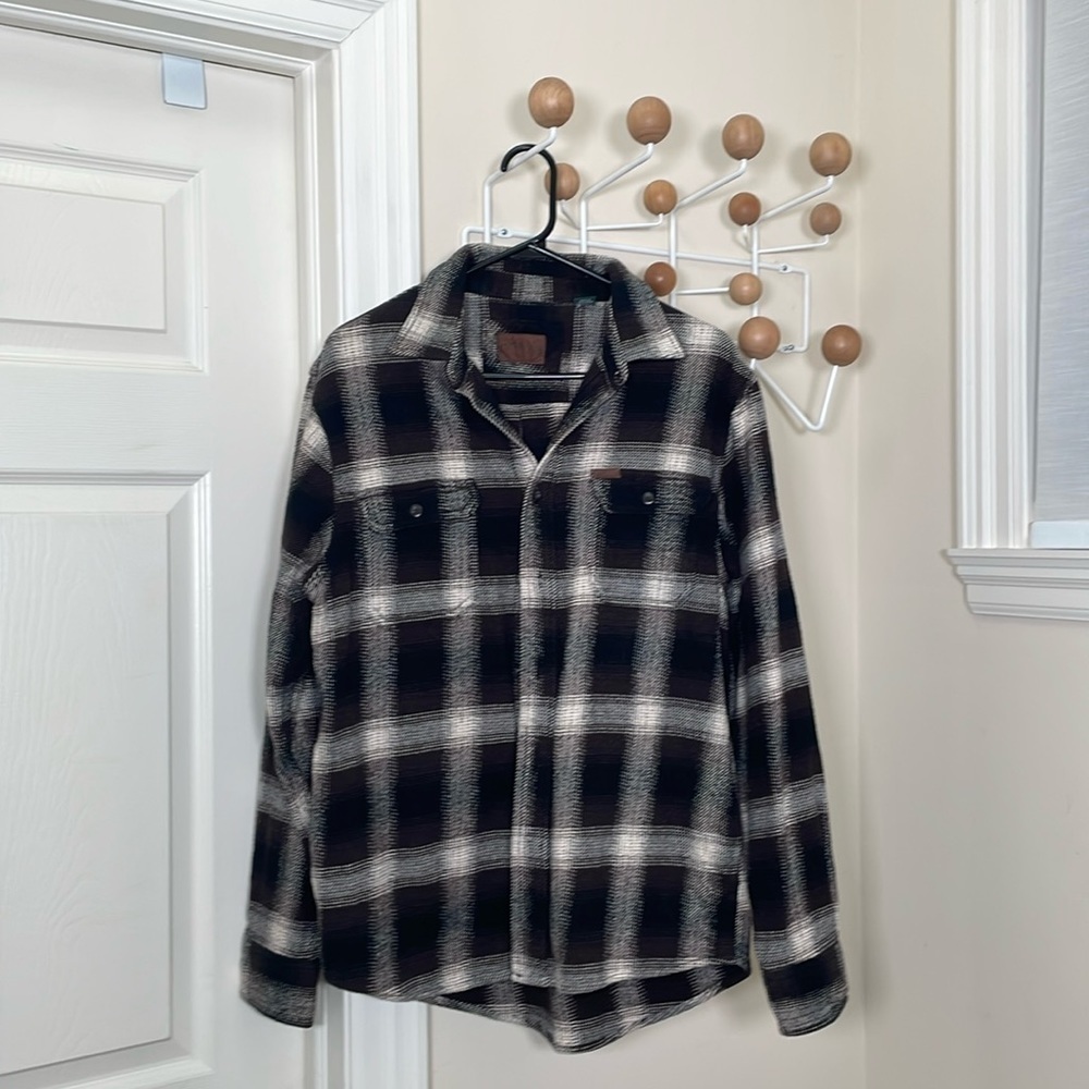 Orvis - Oversized Baggy Plaid Button Down - Black/White - Small